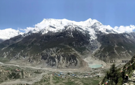 दुई वर्षअघिको असारमा मनाङ गाउँ। तस्बिर: सुरेन्द्र फुयाल